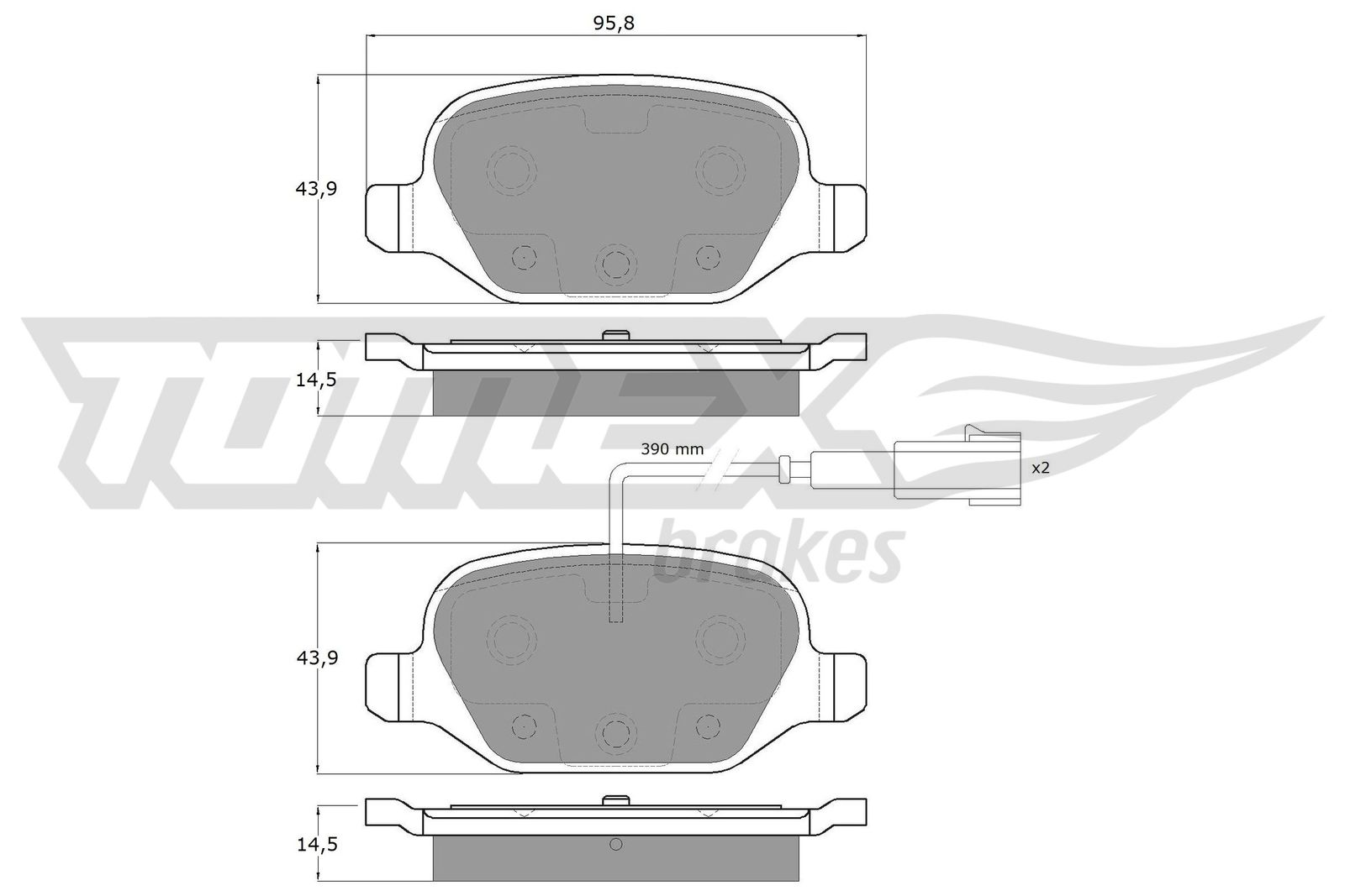 TOMEX Brakes TX 12-702 Sada...